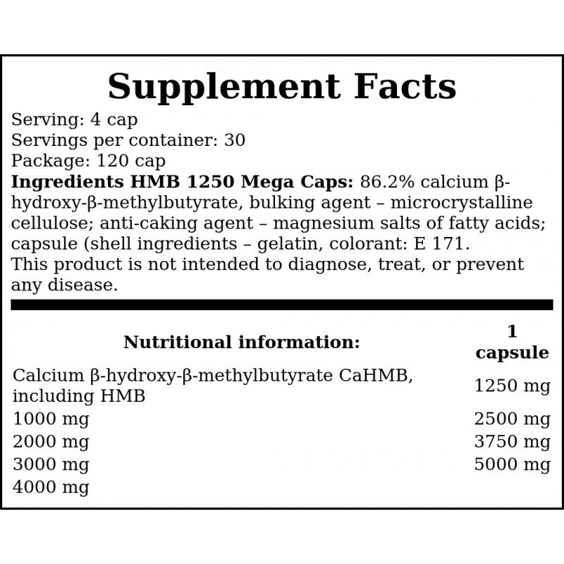 HMB 1250 MC - 120caps.