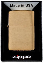 Feuerzeug, Zippo, "Brushed Brass", unbefüllt
