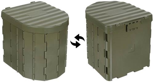 Campingtoilette, faltbar, oliv