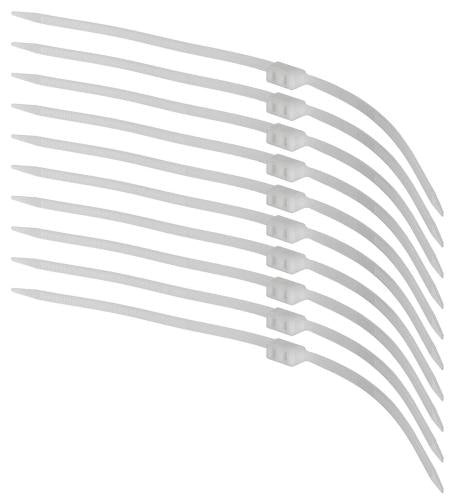 Kunststoffhandschellen, 10 St./Pack, 70 x 1,2 cm, weiß