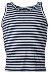 Russ. Marine Tank-Top, weiß-blau