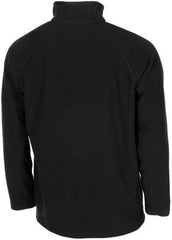 Shirt, "Troyer", Microfleece, langarm, schwarz, 200 g/m²