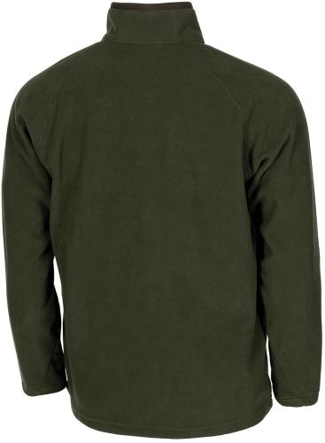 Shirt, "Troyer", Microfleece, langarm, oliv, 200 g/m²