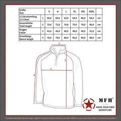 Shirt, "Troyer", Microfleece, langarm, oliv, 200 g/m²