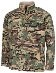 Shirt, "Troyer", Microfleece, langarm, op.-camo, 200 g/m²
