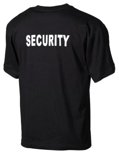 T-Shirt, schwarz, "Security", bedruckt