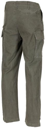 Moleskinhose, oliv- stonewashed