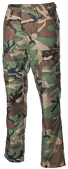 US Kampfhose, BDU, woodland, Knie- und Gesäßverstärkung