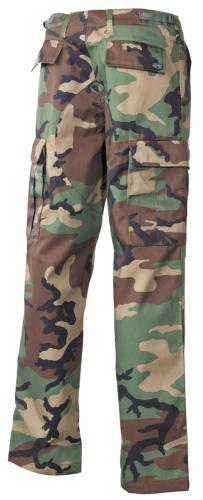 US Kampfhose, BDU, woodland, Knie- und Gesäßverstärkung