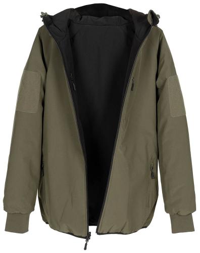 Thermojacke, wendbar, oliv/schwarz