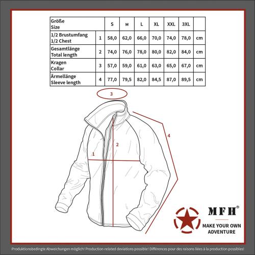 Thermojacke, wendbar, oliv/schwarz