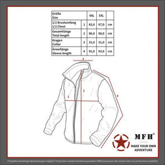 Brit. Thermojacke, wendbar, oliv/khaki, große Größen