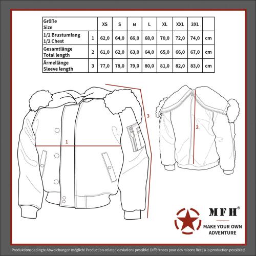 US Polarjacke N2B, schwarz, dick gefüttert
