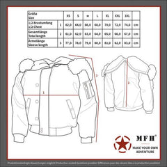 US Polarjacke N2B, schwarz, dick gefüttert