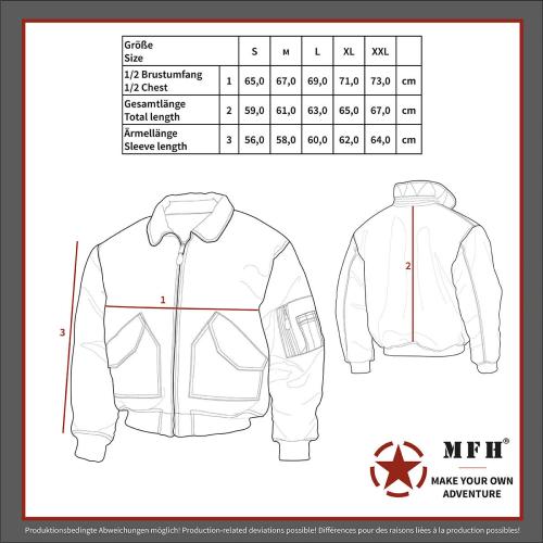 US CWU Pilotenjacke, navyblau
