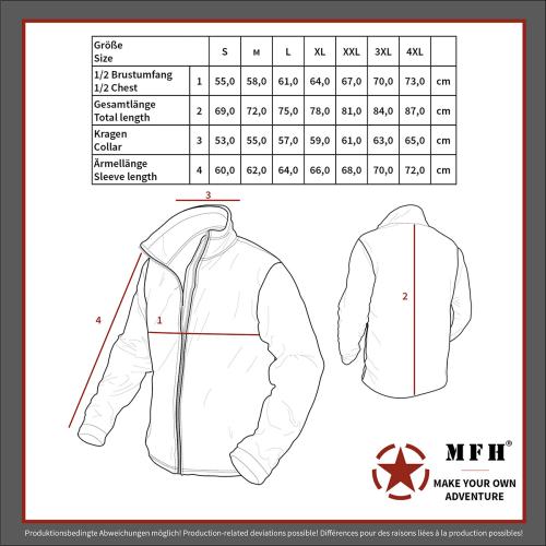 Fleece-Jacke, "Combat", M05 tarn
