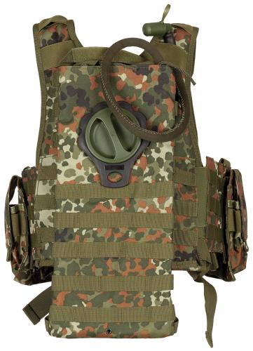 Weste, "Ranger", div. Taschen, flecktarn