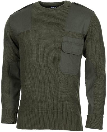 BW Pullover, mit Brusttasche, oliv