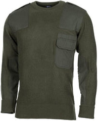 BW Pullover, mit Brusttasche, oliv