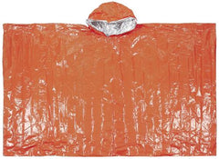 Notfall-Poncho, orange, einseitig alubeschichtet