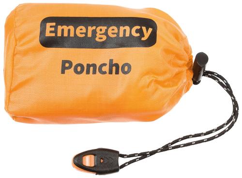 Notfall-Poncho, orange, einseitig alubeschichtet