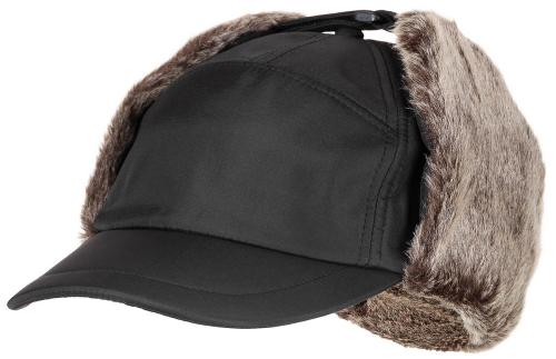 Winter Cap, "Trapper", schwarz