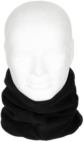 Rundschal, Fleece, schwarz, mit Kopfteil