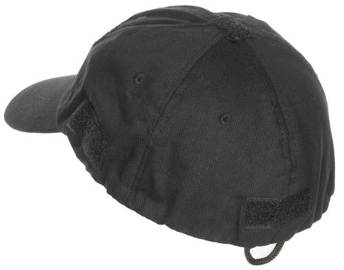 Einsatz-Cap, mit Klett, schwarz