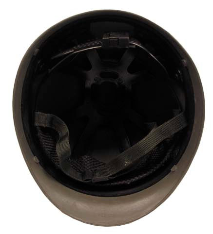 US Helm, Kunststoff, mit Stoffbezug, woodland