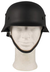 Stahlhelm WW II, schwarz, mit Leder-Innenteil