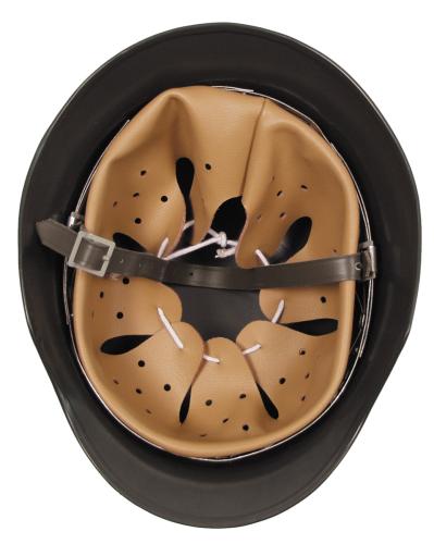 Stahlhelm WW II, oliv, mit Leder-Innenteil