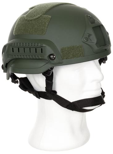 US Helm, "MICH 2002", Rails, oliv, ABS-Kunststoff