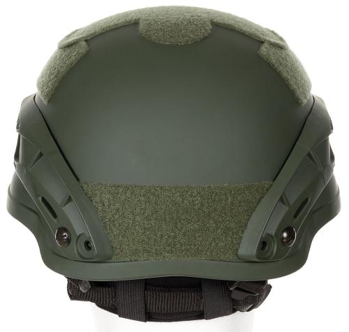 US Helm, "MICH 2002", Rails, oliv, ABS-Kunststoff