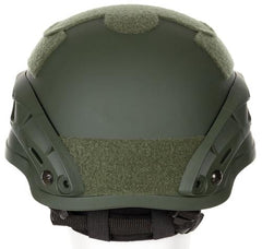 US Helm, "MICH 2002", Rails, oliv, ABS-Kunststoff