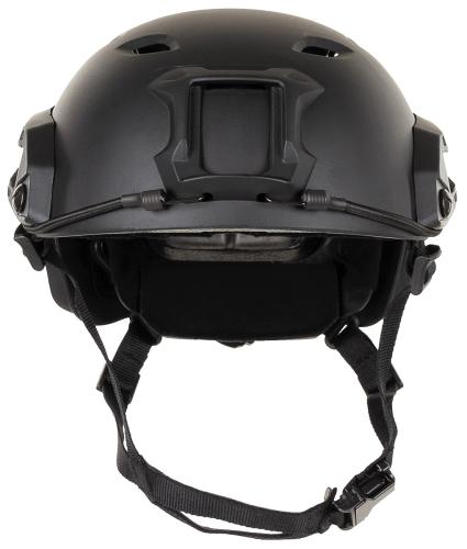 US Helm, FAST-Fallschirmjäger, schwarz, Rails, ABS-Kunststoff