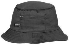 Schlapphut (Fischermütze), kleine Seitentasche, schwarz