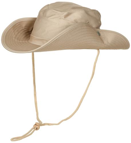 Buschhut, khaki, mit Kinnband, zum Hochstellen