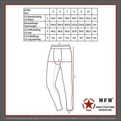 BW Unterhose, lang, oliv, große Größen