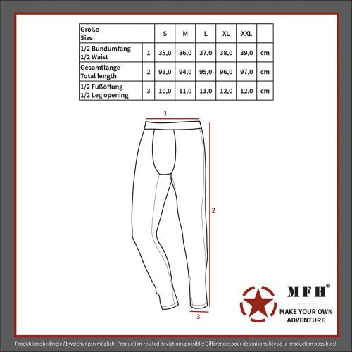Thermo-Funktions-Unterhose, lang, schwarz