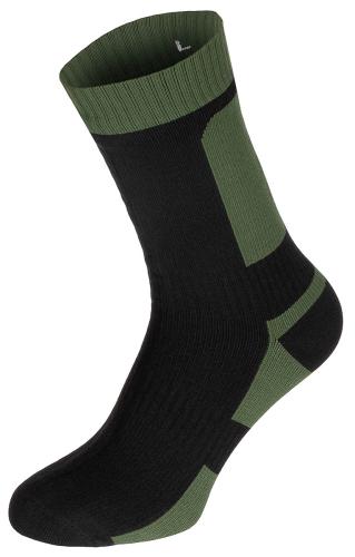 Socken, kurz, wasserdicht, oliv/schwarz