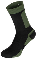 Socken, kurz, wasserdicht, oliv/schwarz