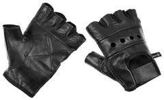 Lederhandschuhe, ohne Finger, "Deluxe", schwarz
