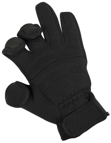 Fingerhandschuhe, "Combat", Neopren, schwarz