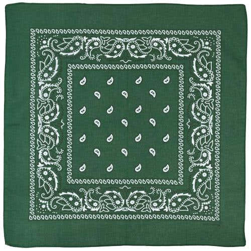 Bandana, oliv-weiß, ca. 55 x 55 cm, Baumwolle