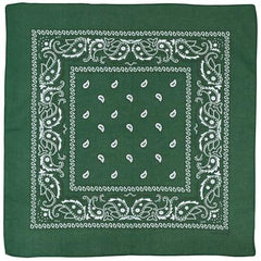 Bandana, oliv-weiß, ca. 55 x 55 cm, Baumwolle