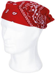 Bandana, rot-weiß, ca. 55 x 55 cm, Baumwolle