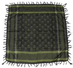 Halstuch, "Shemagh", oliv-schwarz, mit Totenkopf