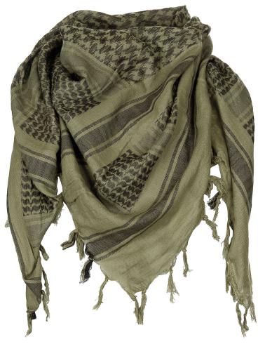 Halstuch, "Shemagh", Supersoft, oliv-schwarz