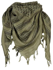 Halstuch, "Shemagh", Supersoft, oliv-schwarz