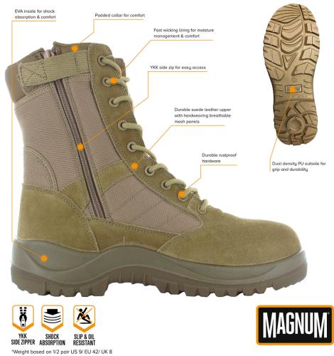 Einsatzstiefel, "MAGNUM", Centurion 8.0 SZ, coyote